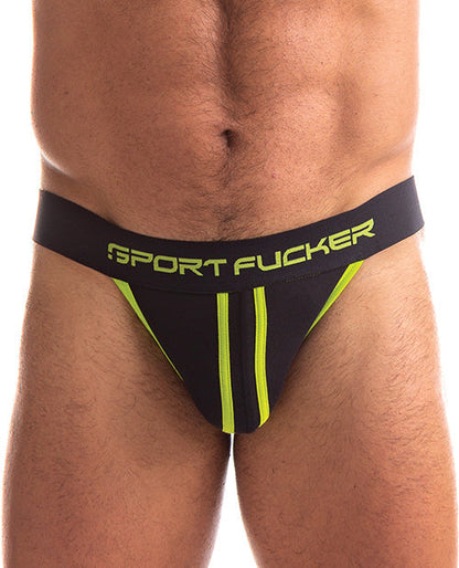 Maillot Jock Sport Fucker – XL Noir/Vert