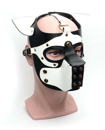 665 Capucha de Sumisión para Cachorro - Talla Única Negro/Blanco