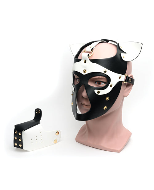 665 Capucha de Sumisión para Cachorro - Talla Única Negro/Blanco