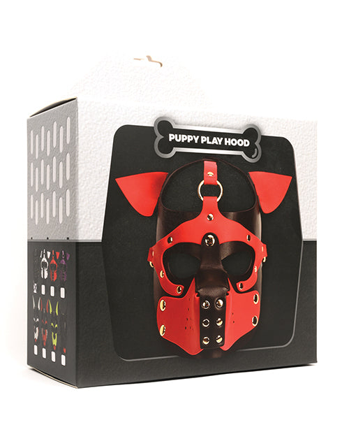 665 Capucha Perrito Juguetón - T/U Negro/Blanco/Rojo