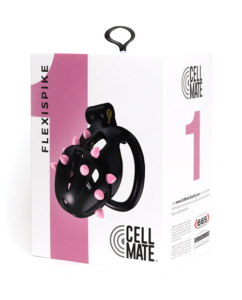 Cage de chasteté Sport Fucker Cellmate FlexiSpike – Taille 1 Noir/Rose