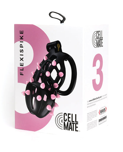 Ceinture de chasteté Sport Fucker Cellmate FlexiSpike – Taille 3 Noir/Rose
