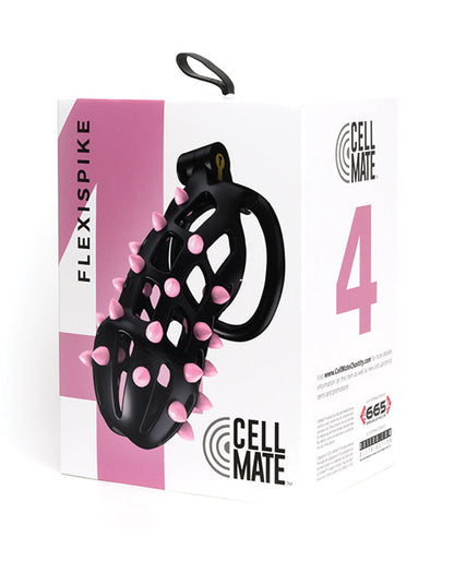Ceinture de chasteté Sport Fucker Cellmate FlexiSpike – Taille 4 Noir/Rose