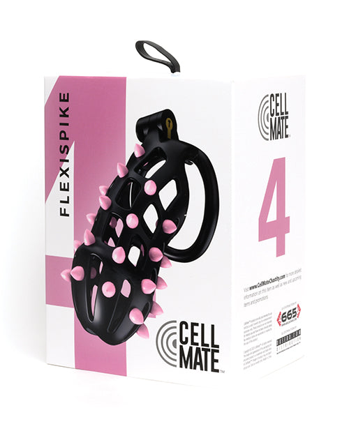 Ceinture de chasteté Sport Fucker Cellmate FlexiSpike – Taille 4 Noir/Rose