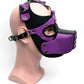 665 Capucha de cachorro bondage - T/U Negro/Morado