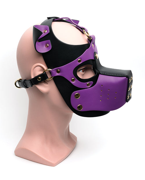 665 Capucha de cachorro bondage - T/U Negro/Morado