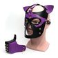 665 Capucha de cachorro bondage - T/U Negro/Morado