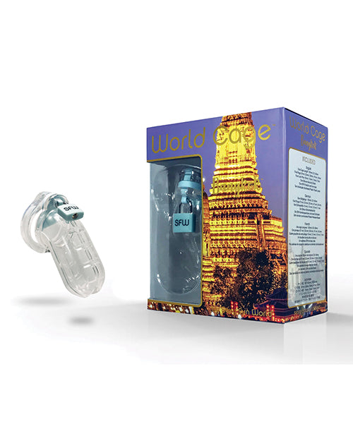 Kit de chasteté pour homme World Cage Bangkok - Grande taille 105 mm x 40 mm