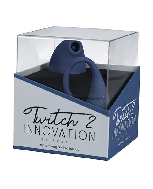 Vibrador Shots Twitch 2 con control remoto Huevo Vibratorio - Gris Azulado