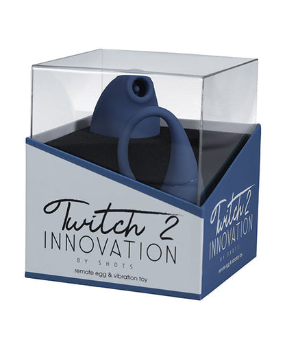Vibrador Shots Twitch 2 con control remoto Huevo Vibratorio - Gris Azulado
