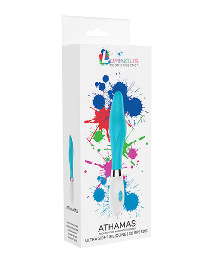 Vibromasseur 10 vitesses en silicone Luminous Athamas - Turquoise