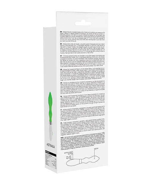 Vibromasseur 10 vitesses en silicone lumineux Astraea Shots - Vert