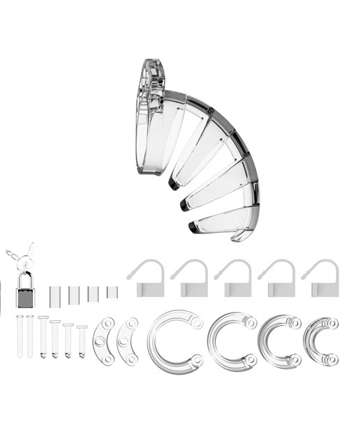 Cage à verge de chasteté pour homme 3,5" modèle 2 - Transparent