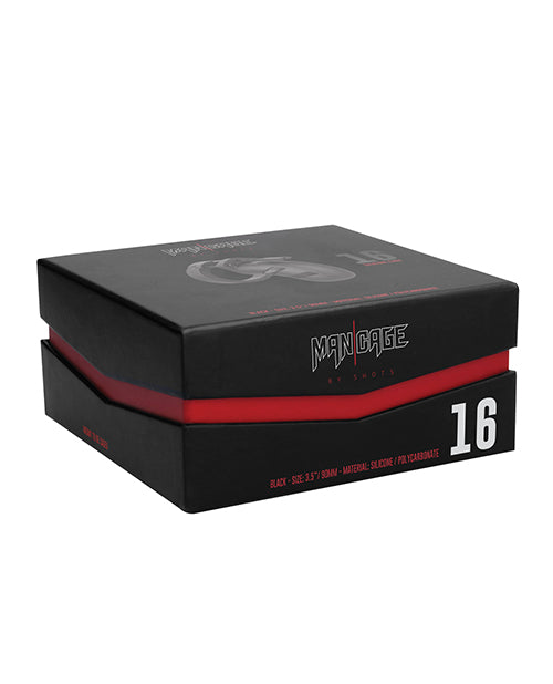 Tirs Homme Cage Chasteté Cage pénienne 3,5" Modèle 20 - Noir