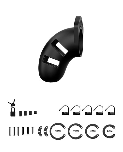Tirs Homme Cage Chasteté Cage pénienne 3,5" Modèle 20 - Noir
