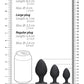 Ensemble de plugs anaux Shots Ouch Swirled - Noir