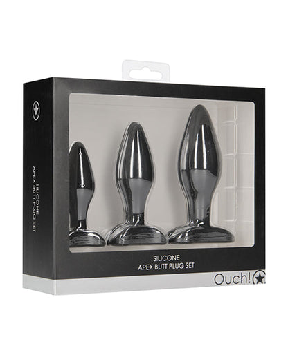 Shots Ouch Apex Butt Plug Set - Noir