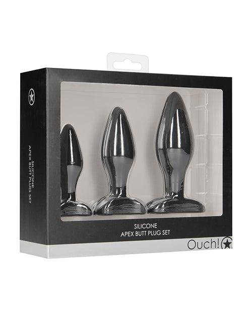 Shots Ouch Apex Butt Plug Set - Noir