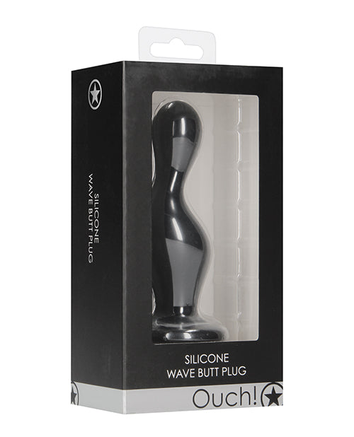 Shots Ouch Wave Butt Plug - Noir