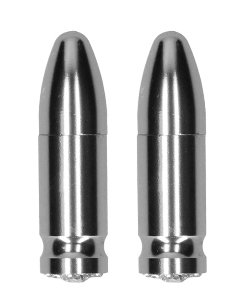 Pinces à tétons magnétiques Shots Ouch Bullet - Argent