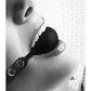 Bâillon boule en silicone Shots Ouch Noir et Blanc - Noir