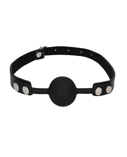 Bâillon boule en silicone Shots Ouch Noir et Blanc - Noir
