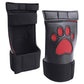 Guantes rojos con recortes de huellas de cachorro Shots Ouch