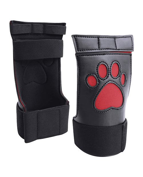 Guantes rojos con recortes de huellas de cachorro Shots Ouch