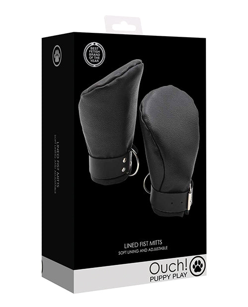 Guantes de Puño Forrados para Juegos de Cachorros Shots Ouch - Negros