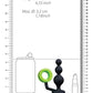 Tapón anal Shots Ouch Beads con aro para pene - Brilla en la oscuridad