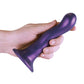 Godemichet 7" Gros Pénis en Shots Ouch | Godemichet Réaliste Point G Courbé | Godemichet Ventouse Violet Métallisé