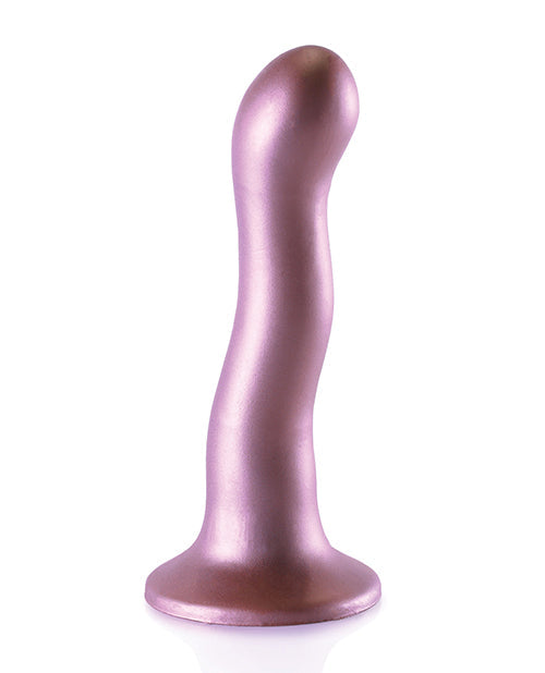 Godemichet G-Spot Courbé et Réaliste 7" | Godemichet Rose Gold à Ventouse