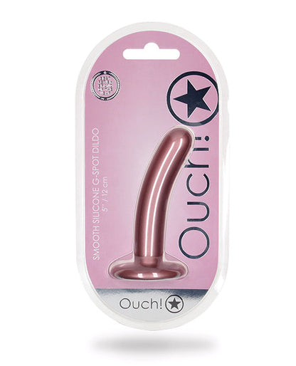 Godemiché énorme Shots Ouch de 12,7 cm | Godemiché réaliste et lisse pour point G | Godemiché en silicone avec ventouse or rose