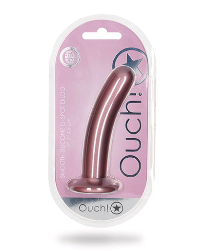 Godemiché Shots Ouch 15 cm | Godemiché réaliste et lisse pour le point G | Godemiché en silicone or rose avec ventouse