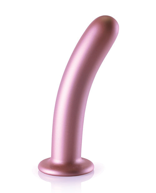 Shots Ouch gros gode de 7" | Gode réaliste lisse pour point G | Gode avec ventouse or rose