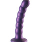 Shots Ouch gros gode de 5 po | Gode perlé réaliste point G | Gode ventouse violet métallique