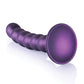 Shots Ouch gros gode de 5 po | Gode perlé réaliste point G | Gode ventouse violet métallique