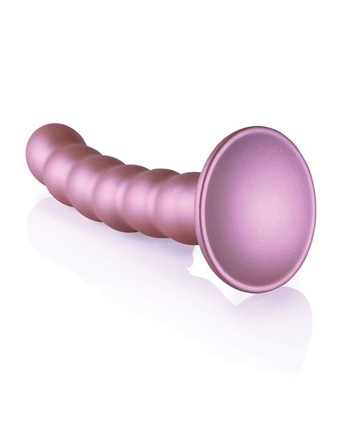 Godemiché Shots Ouch 12,7 cm grand modèle | Grand godemiché perlé pour point G | Godemiché ventouse or rose