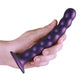 Shots Ouch gros gode de 16,5 cm | Gode réaliste texturé pour point G | Gode ventouse violet métallisé