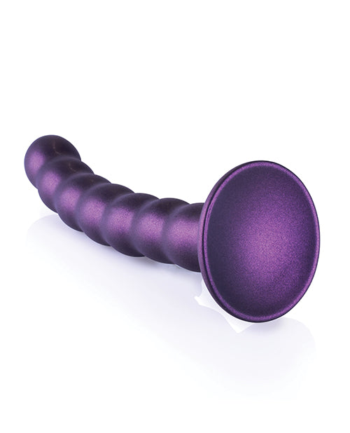Shots Ouch gros gode de 16,5 cm | Gode réaliste texturé pour point G | Gode ventouse violet métallisé