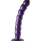 Godemiché de 20 cm Shots Ouch | Godemiché perlé pour point G | Godemiché ventouse violet métallisé