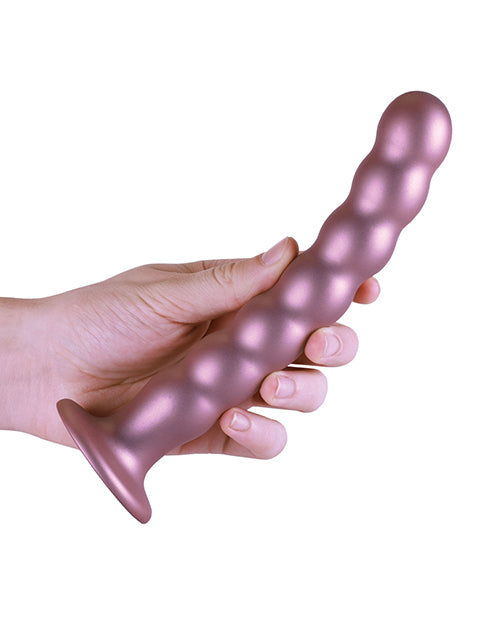 Godemiché Shots Ouch 20 cm | Godemiché réaliste perlé point G | Godemiché ventouse or rose