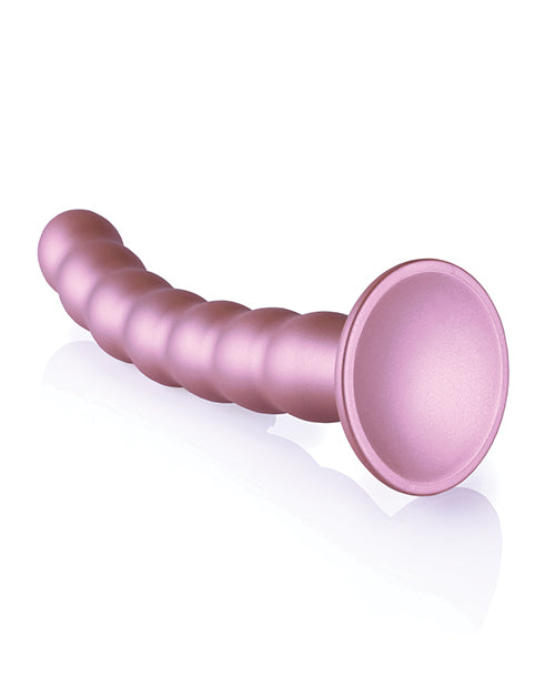 Godemiché Shots Ouch 20 cm | Godemiché réaliste perlé point G | Godemiché ventouse or rose