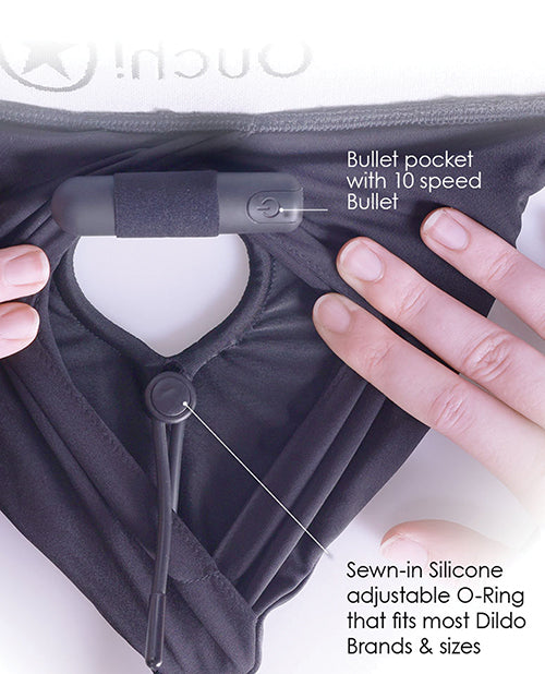 Shots Ouch Boxer Vibrant avec Sangle - Noir M/L