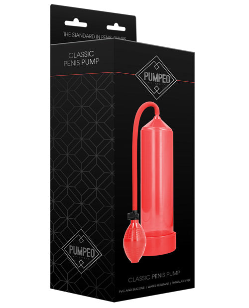 Bomba de pene clásica Shots Pump - Roja