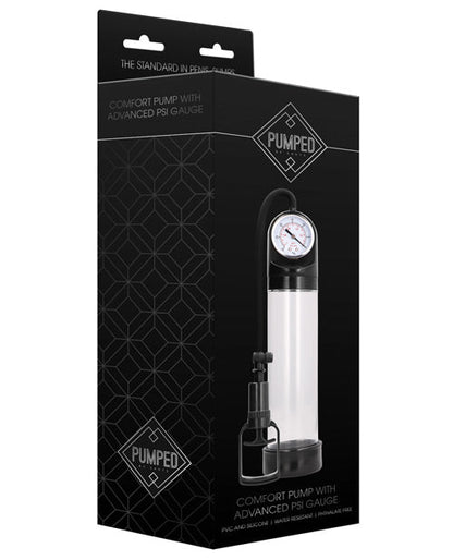 Bomba de confort Shots Pump con manómetro PSI avanzado - Transparente