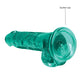 Shots RealRock Dildo Réaliste | Grand gode transparent de 17,8 cm avec testicules | Gode ventouse turquoise