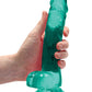 Shots RealRock Dildo Réaliste | Grand Dildo Transparent de 20 cm avec Testicules | Dildo Ventouse Turquoise