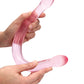 Dildo gigante RealRock Shots | Dildo grande de 17 pulgadas transparente | Dildo doble | Dildo rosa