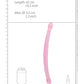 Dildo gigante RealRock Shots | Dildo grande de 17 pulgadas transparente | Dildo doble | Dildo rosa